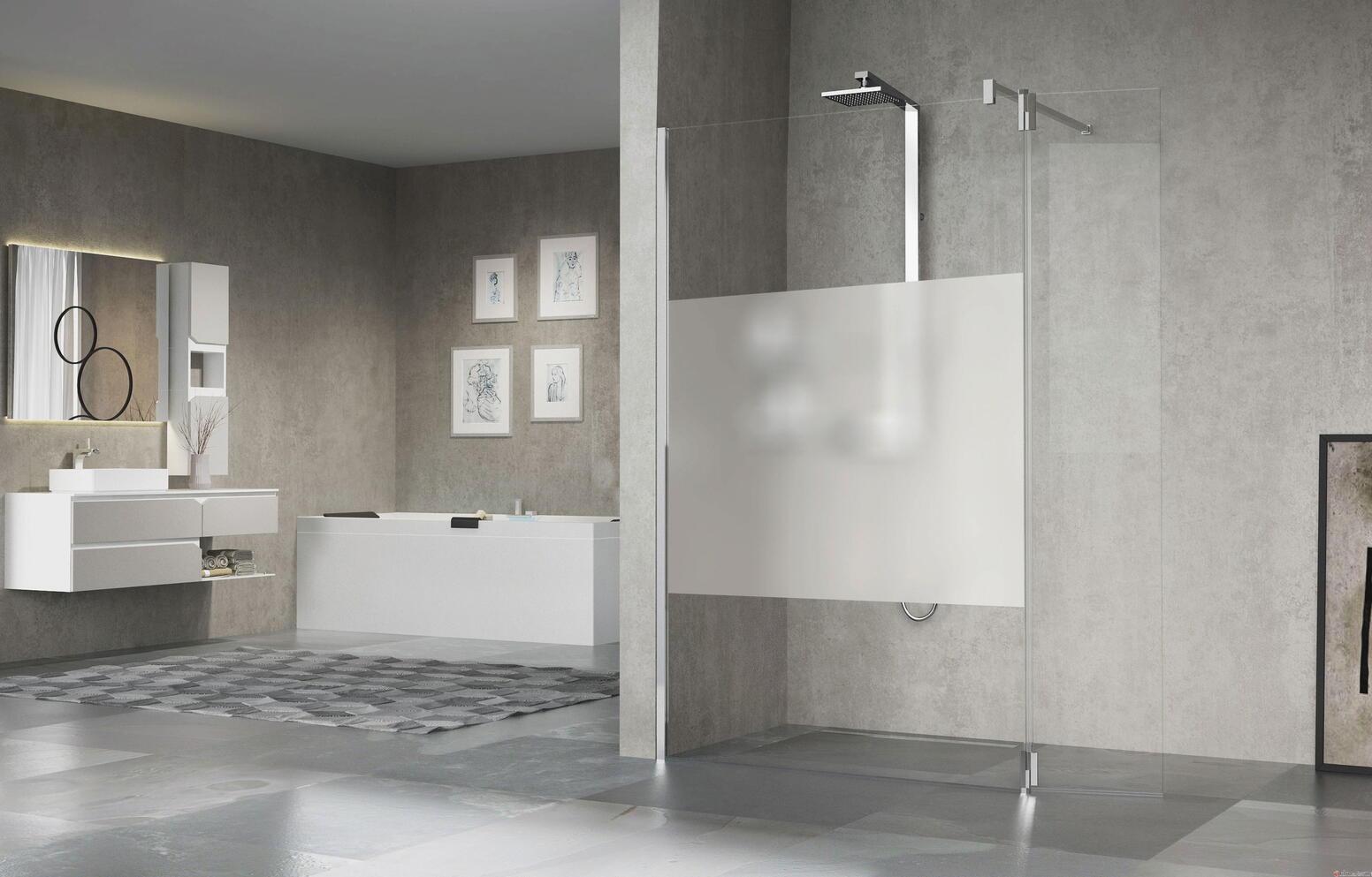 GIADA H2 - Paroi fixe avec volet pivotant réversible