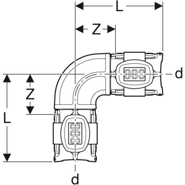 COUDE 90' FLOWFIT PPSU D63MM     620.076.00.1 GEBERIT  [620.076.00.1]