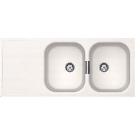 EVIER 2C.WEMBLEY BLANC 116X51  JS EVC8921 106 JS AQUATOP