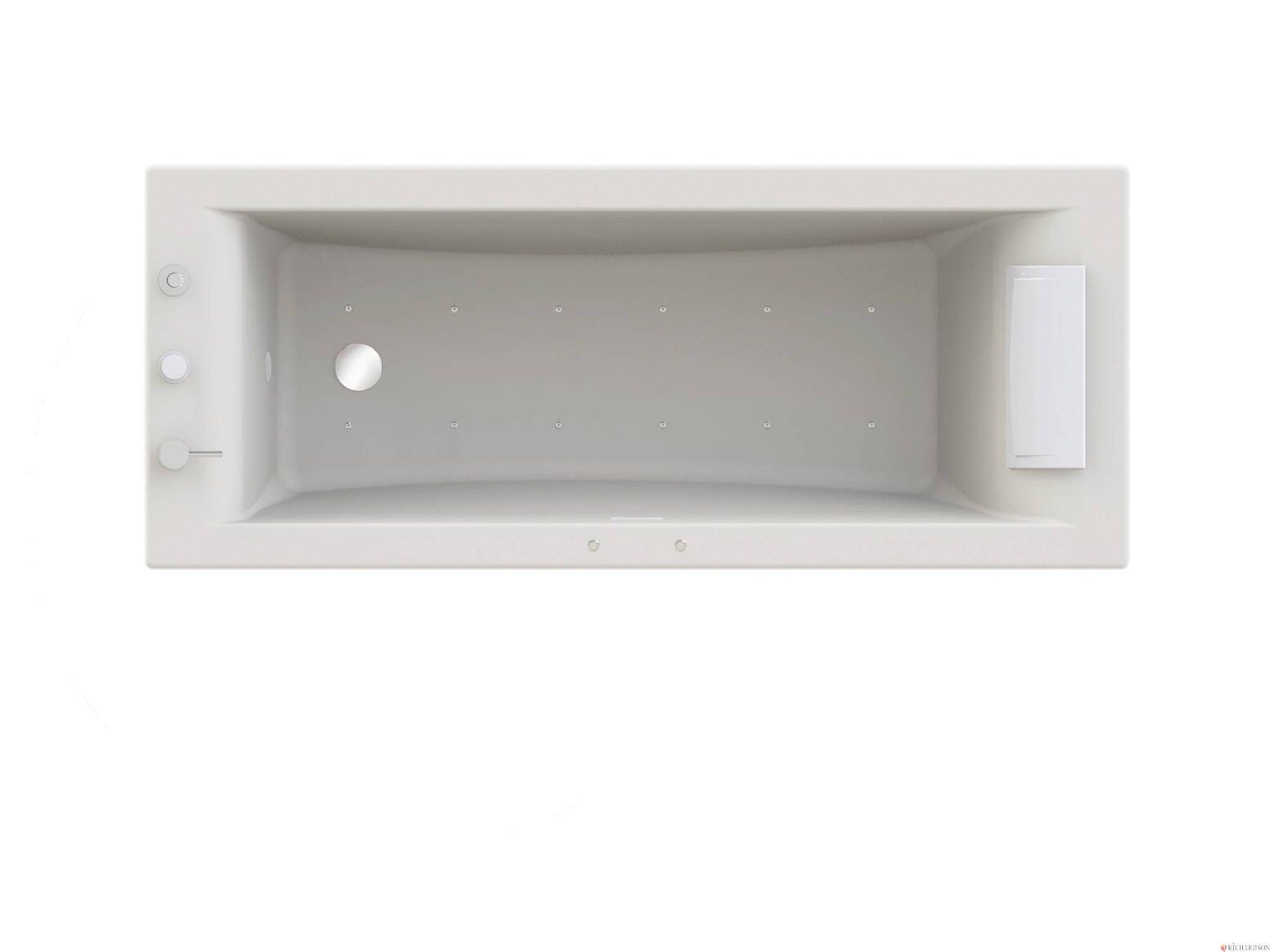 PLENITUDE - Baignoire rectangulaire avec système de massage