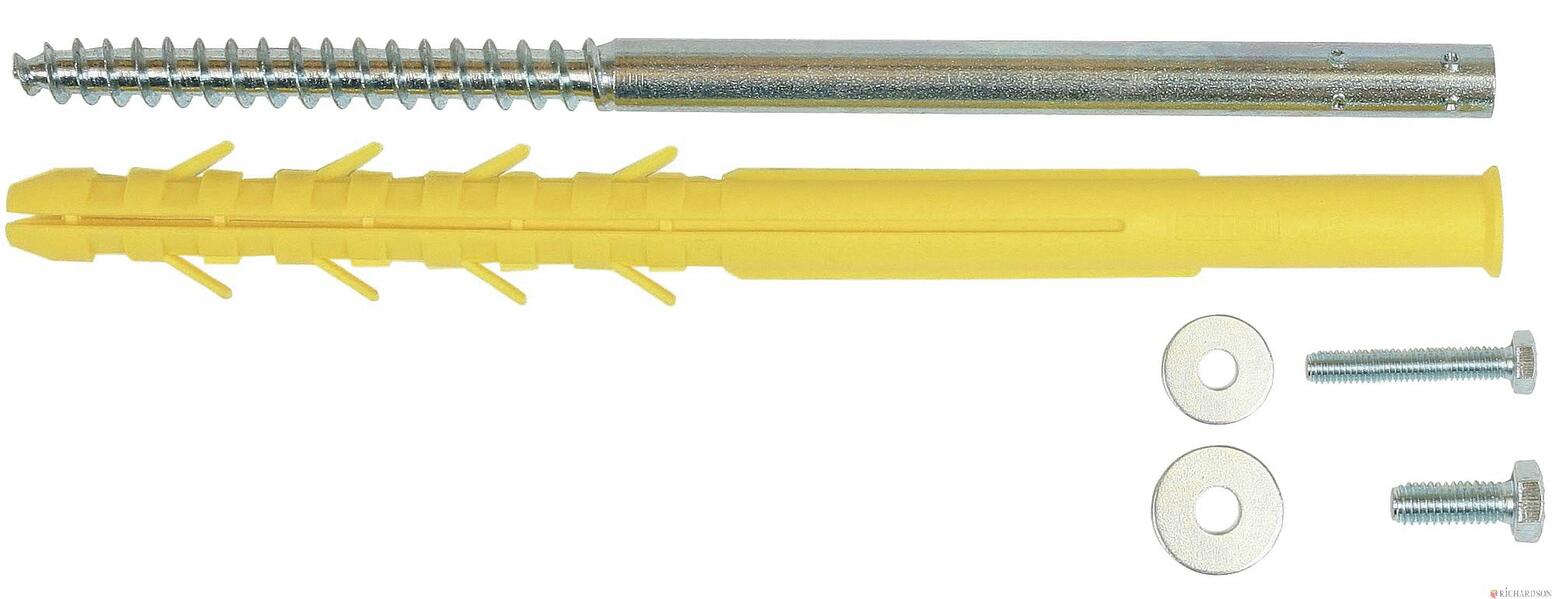 CHEVILLE PLASTIQUE - Fixation radiateur/barre de maintien sur plaque de plâtre + polystyrène