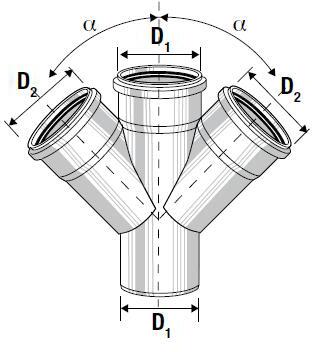 EMBRANCHEMENT PP - 45° - Double parallèle - HDTA