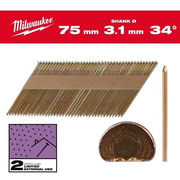 CLOUS RS GALVA 3,1/75MM  BTE 2200  4932492610 TECHTRONIC INDUSTRIES FRANCE  [4932492610]