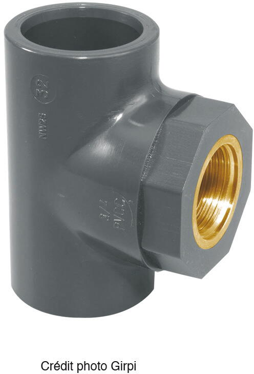 TE A VISSER / A COLLER PVC-U K62 - FF - A insert laiton taraudé