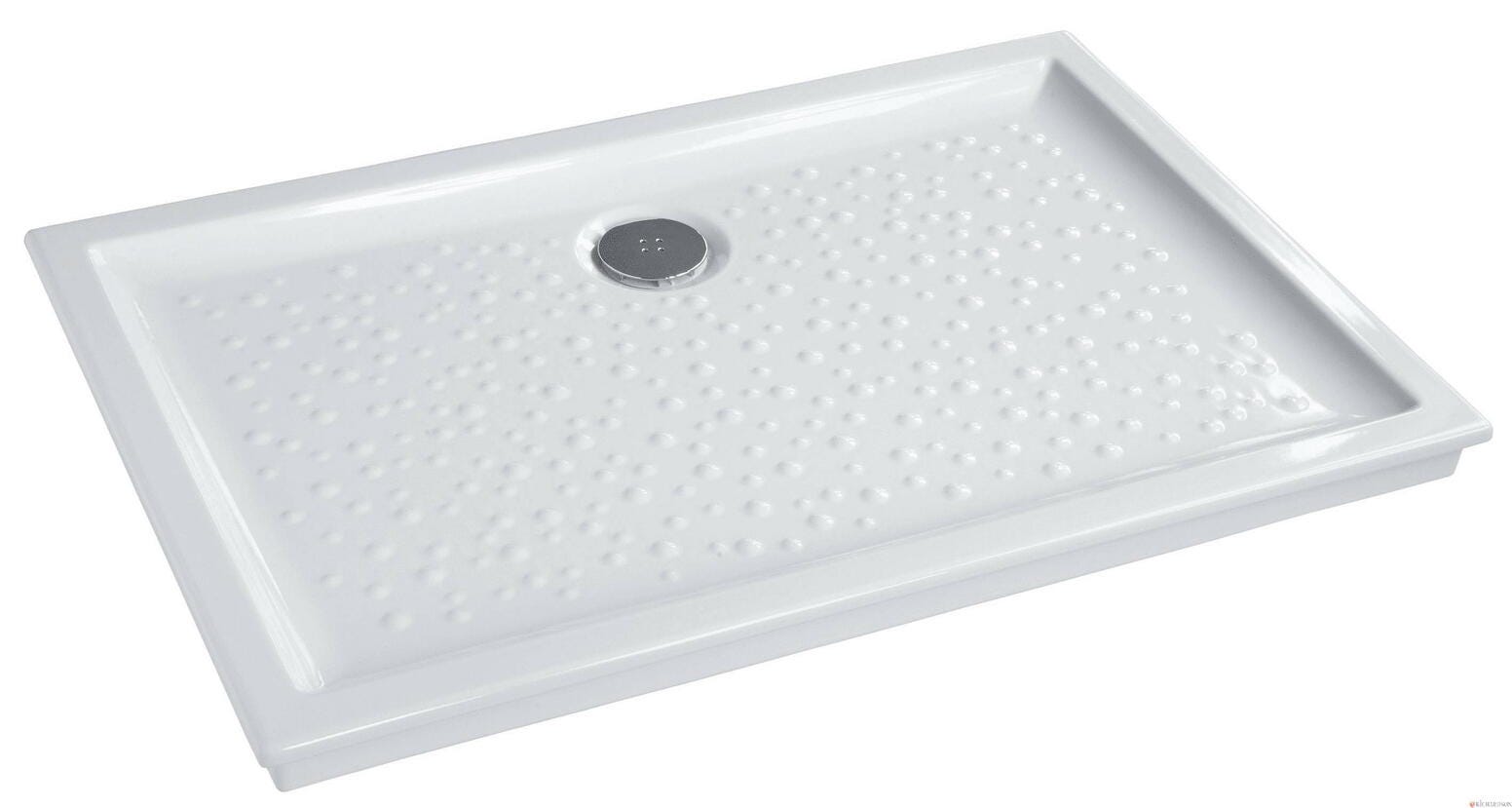 PRIMA - Receveur rectangulaire extra-plat en céramique à encastrer