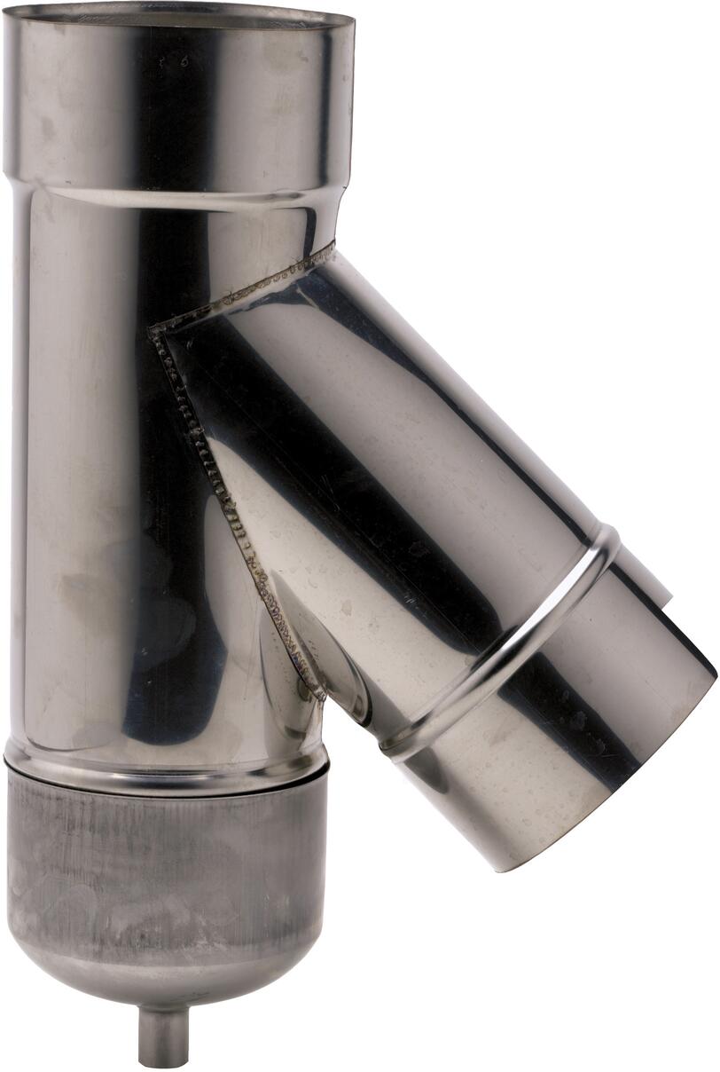 ACCESSOIRES TUBAGE FLEXIBLE - Té de tubage + purge - Inox 316 - Super Ten Liss