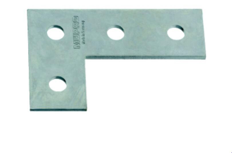 ACCESSOIRES POUR RAIL - Equerre plate, électrozinguée