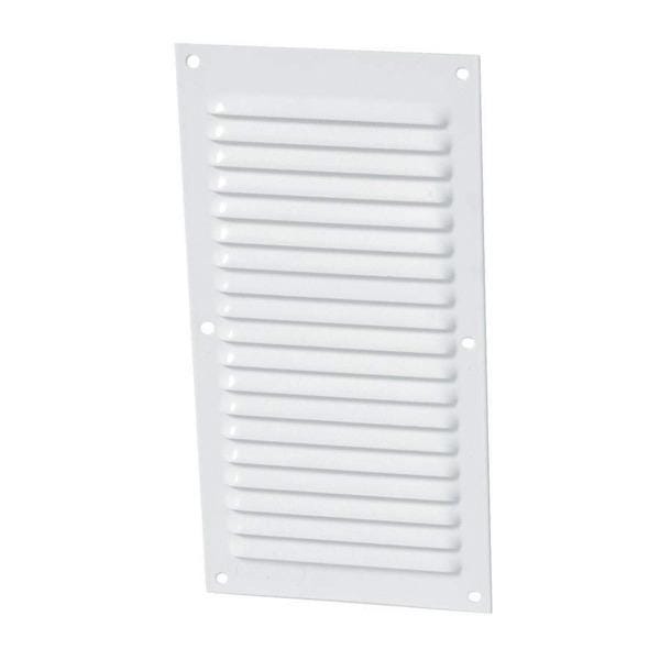 GRILLE D'AERATION A VISSER - En aluminium laqué blanc - persiennes - avec moustiquaire (en vrac)