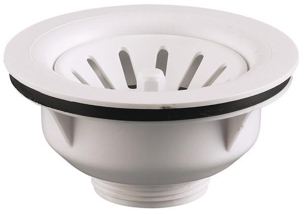 BONDE - A panier - Plastique ø 114,5 mm - Pour évier de synthèse perçage ø 90 mm