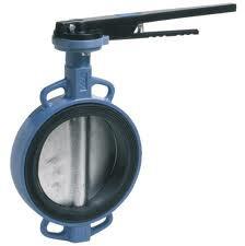 ROBINET A PAPILLON A OREILLES DE CENTRAGE - Col long - Manchette EPDM - Commande par levier - industrie