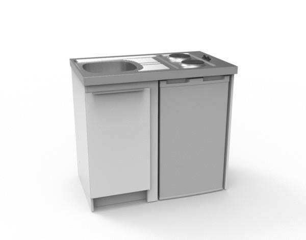 CUISINETTE CADETTE 100CM FR.48 INX KEDR102-19