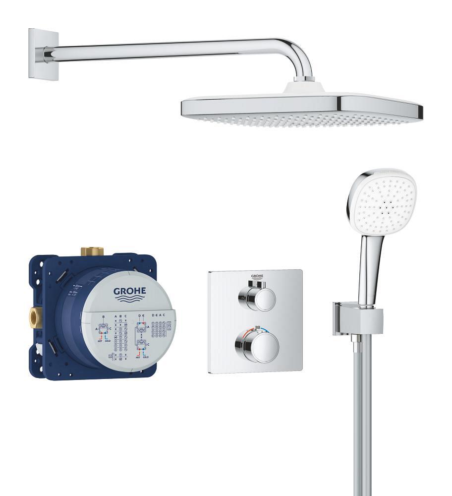 GROTHERM TEMPESTA 250 CUBE - Ensemble de douche encastré