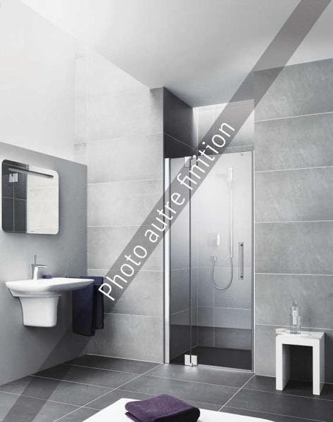 FILIA XP - Porte pivotante avec partie fixe, mécanisme de relevage à l'ouverture et fermeture magnétique  - Hauteur : 200 cm - Ep. du verre : 6 mm