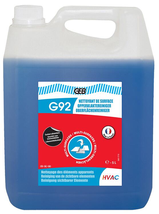 NETTOYANT DE SURFACE - G92 - Produit de nettoyage de surface de tous types d’appareils en génie climatique