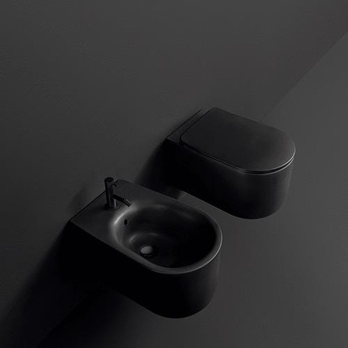 CUVETTE +ABATTANT NOLITA  BLACK/MAT  WCNOLI13 ONDYNA  [WCNOLI13] 
