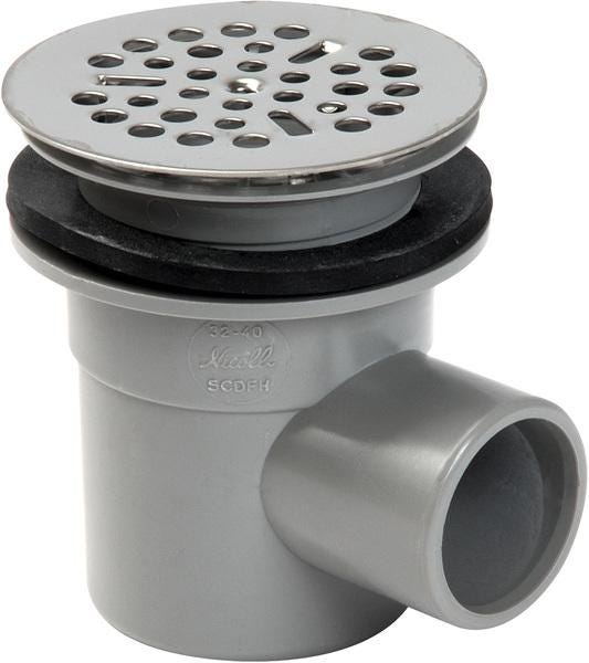 SIPHON DE DOUCHE EN PVC C - Bonde siphoïde ø 60 mm (avec grille inox)