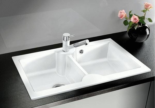 EVIER 2C.BLANCOIDESSA 9 BLANC MANU     516940 BLANCO