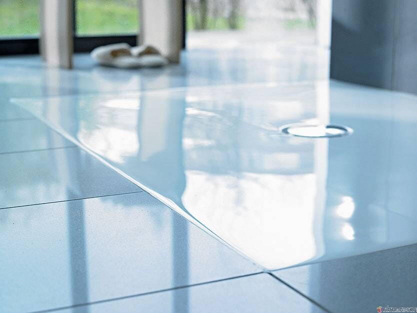 DURAPLAN - Receveur carré extra-plat Fleur de sol en Acrylique