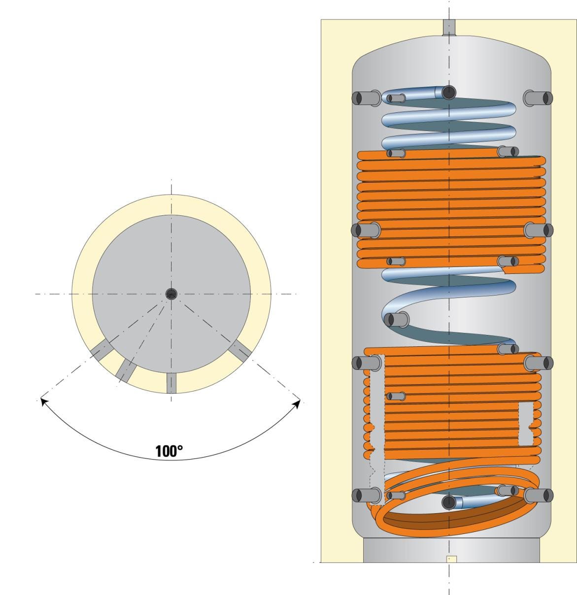 BALLON CHAUF. 1000L 2 ECH. + ECS    BSE1000HE THERMADOR  [BSE1000HE] 