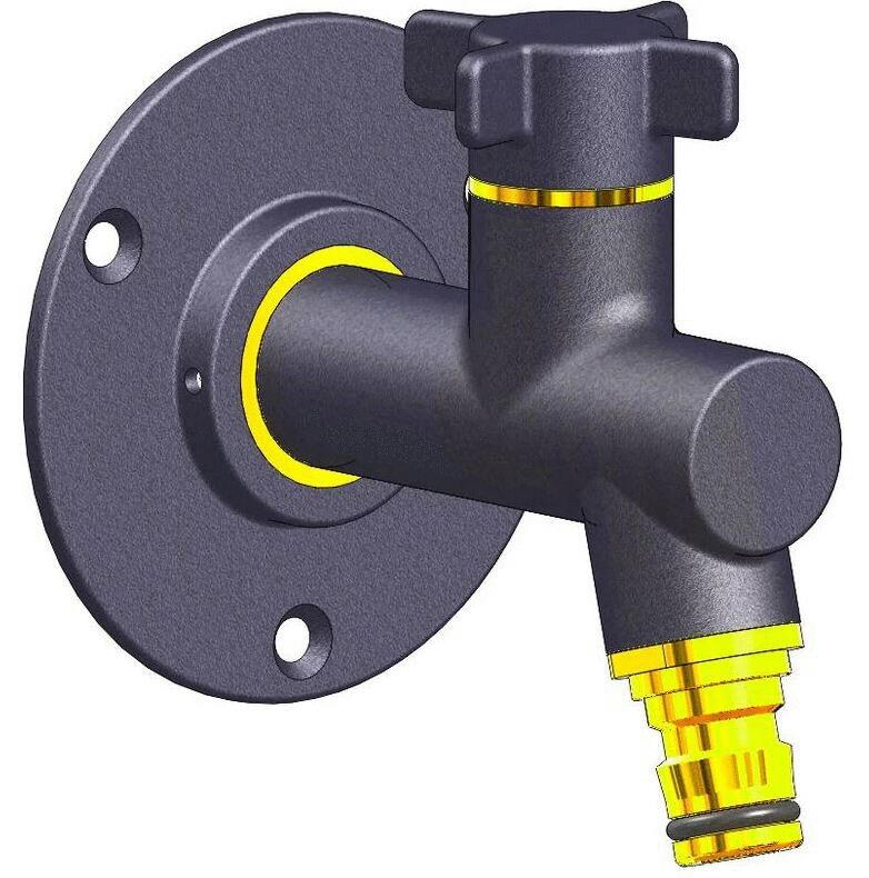 ROBINET D'EXTERIEUR OSLO - Kit robinet vertical + applique 1/2"