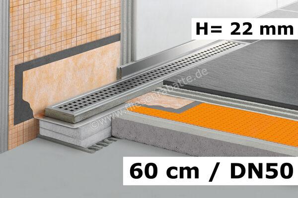 CANIVEAU KERDI-LINE V AC.INOX 60    KLV50GE60 SCHLUTER SYSTEMS  [KLV50GE60] 