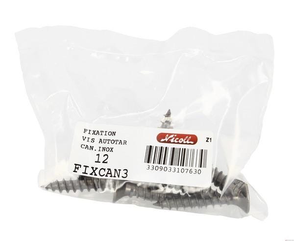 FIXATION VIS+INSERT P.CANIVEAUX INOX  FIXCAN3 NICOLL  [FIXCAN3]
