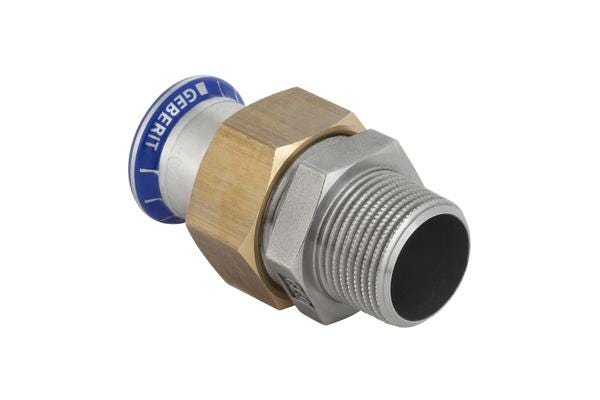 RACCORD UNION MAPRESS - Filetage M - Écrou serrage laiton