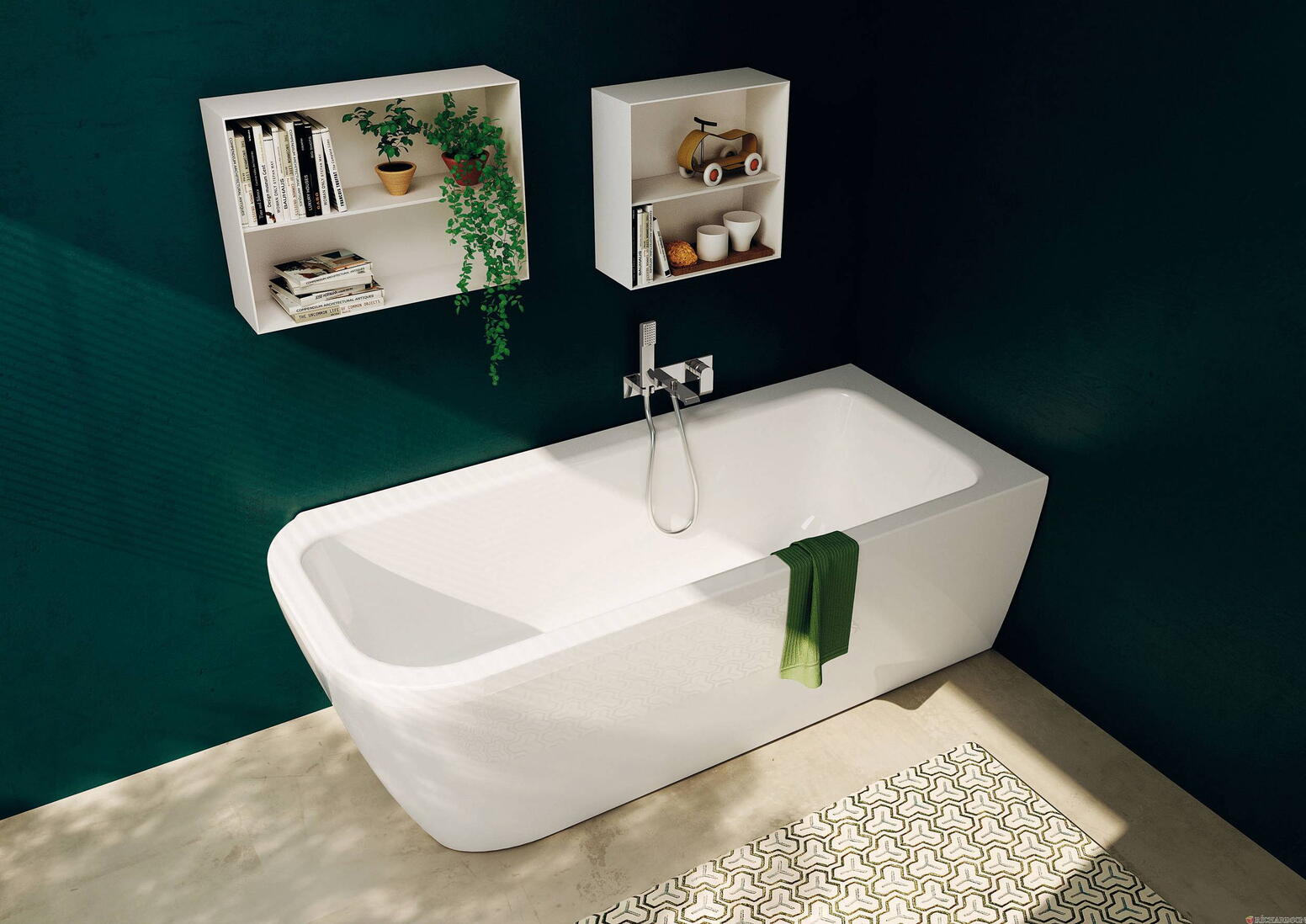 NAUHA BASIC E - Baignoire balnéo en acrylique