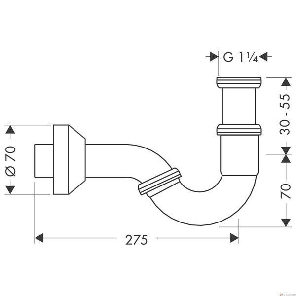 SIPHON TUBE 1"1/4 POUR BIDET