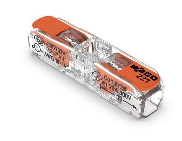 BORNE 2X4MM2 INLINE SPLE ET RIG.BT60 221-2411