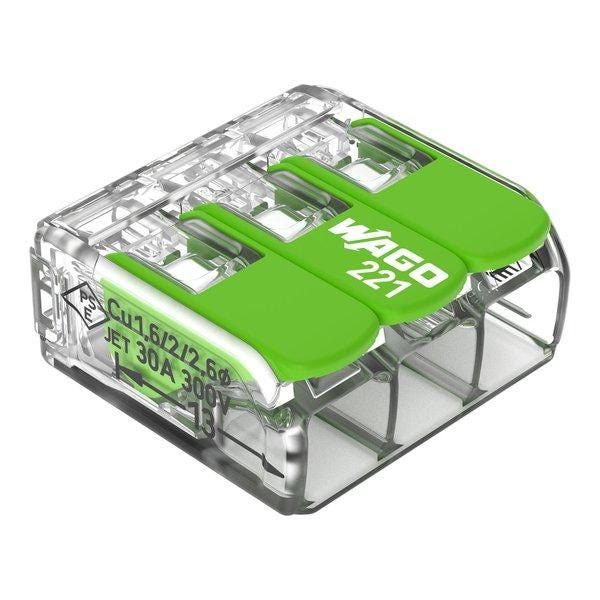 BORNE WAGO 221 GREEN RANGE 3X6MM2     221-623 WAGO  [221-623]