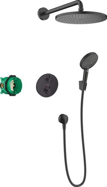 ENSEMBLE DCH THERM.ENC.     NOIR MAT 27961670 HANSGROHE