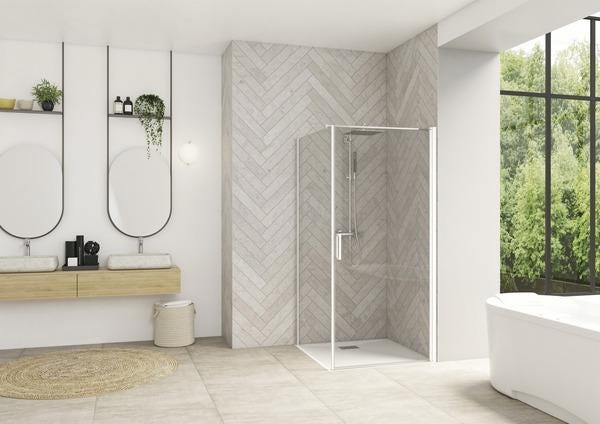 PAROI SMART DESIGN RETOUR FIXE 90 PA90154BTNE AQUAPRODUCTION KINEDO  [PA90154BTNE]