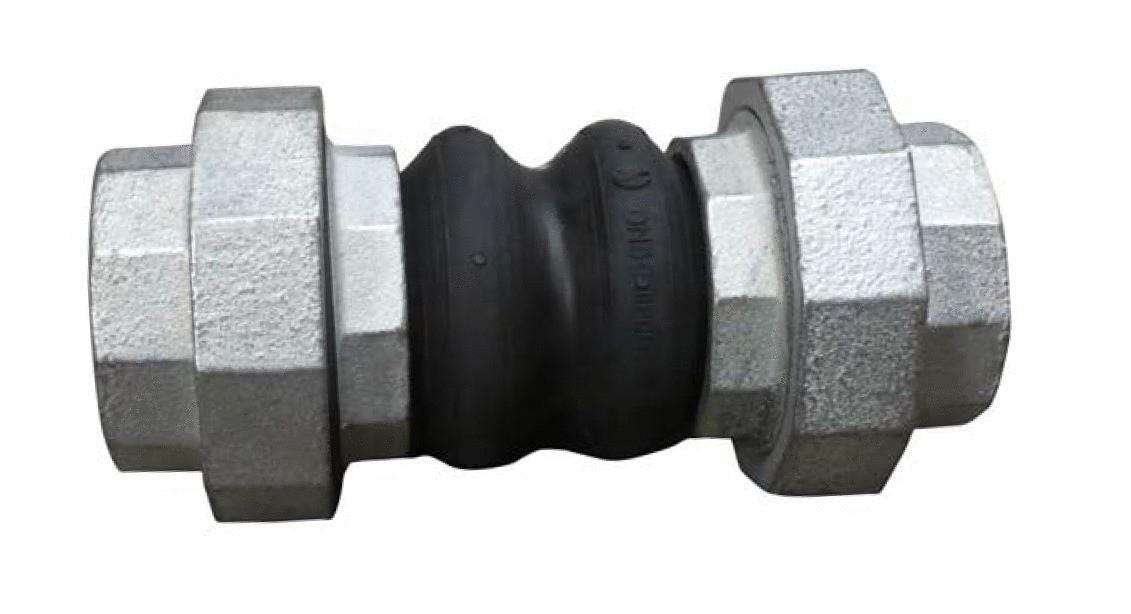 COMPENSATEUR ANTIVIBRATIL - FF - Elastomère - A soufflet EPDM avec raccord fonte galvanisé - Pression maxi 10 bar