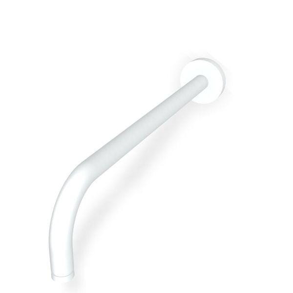 BRAS DE DOUCHE MURAL 35CM BLANC MAT   F2138BS