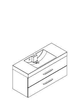 MEUBLE 2T+PLAN SPL.VASQ.OBBO 100X52   1812411 DECOTEC
