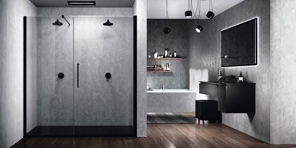 YOUNG G+F EN ALIGNEMENT - Porte pivotante avec un fixe en alignement, ouverture centrale