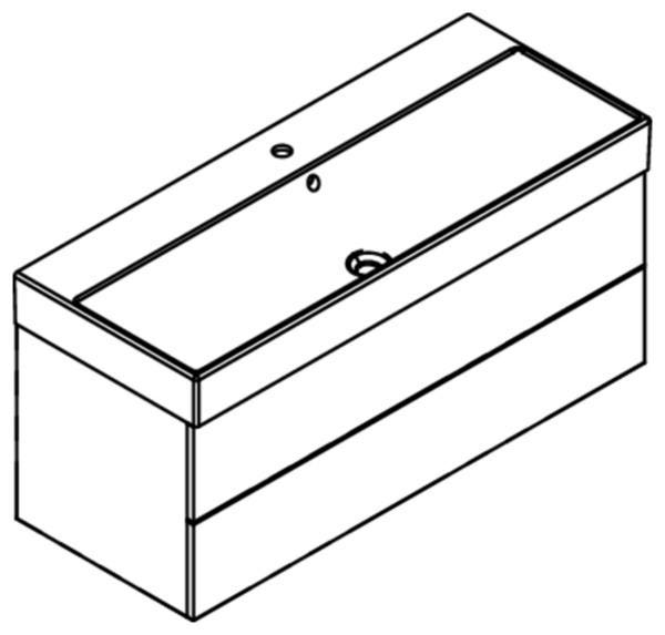 MEUBLE VASQUE 81X54 ELYSEE DECOTEC    1813701 DECOTEC