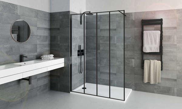 PHILLY LOFT SKY - Paroi walk-in avec fixation murale, design verrière - Hauteur 200 cm