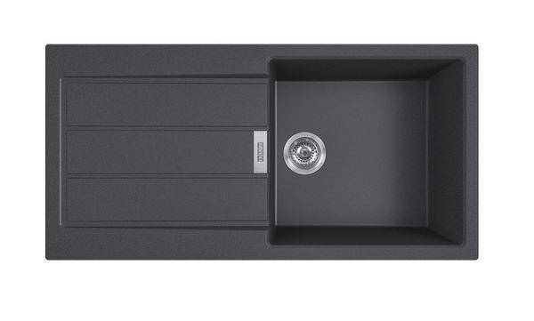 SIRIUS - Evier à encastrer avec trop-plein inox - Tectonite®