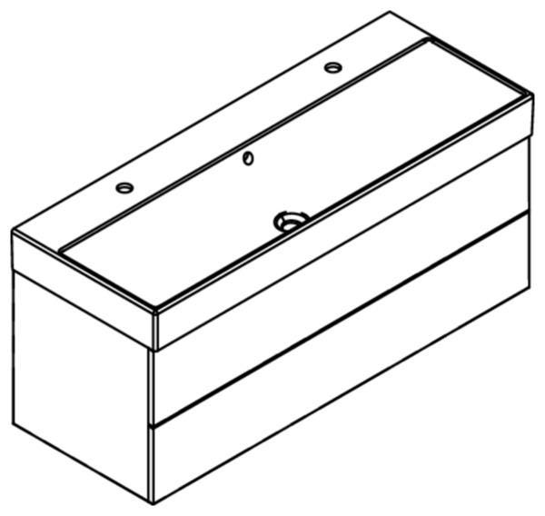MEUBLE VASQUE L100 2T                .1813741 DECOTEC