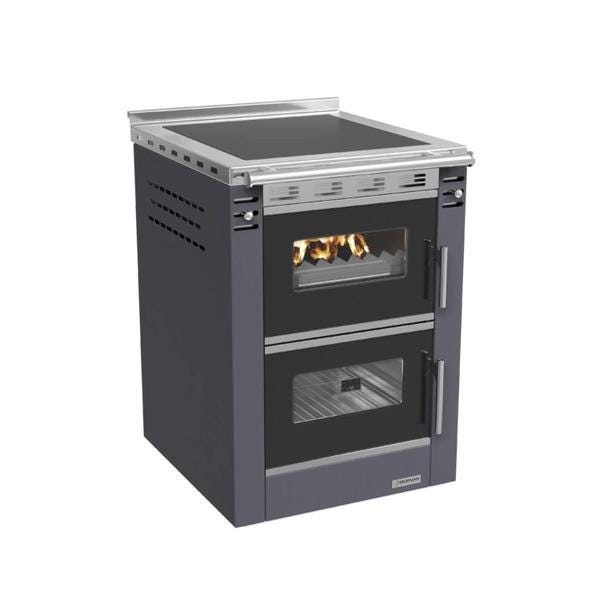 CUISINIERE BOIS COOKR 60 7.5KW ANTHR.  526346 SELF CLIMAT  [526346]