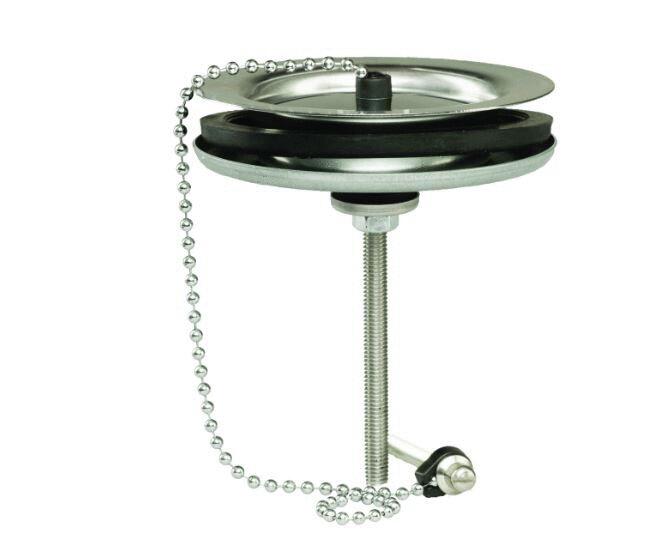 KIT D'OBTURATION - Inox-métal ø 85 mm - Pour évier grès perçage Ø 60 mm