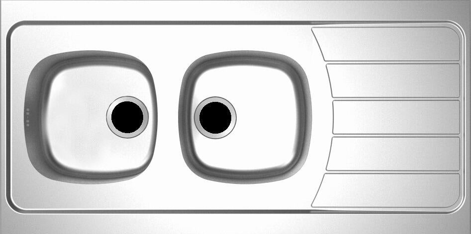 EVIER A POSER REVERSIBLE - ISÉO - Inox lisse 18/10