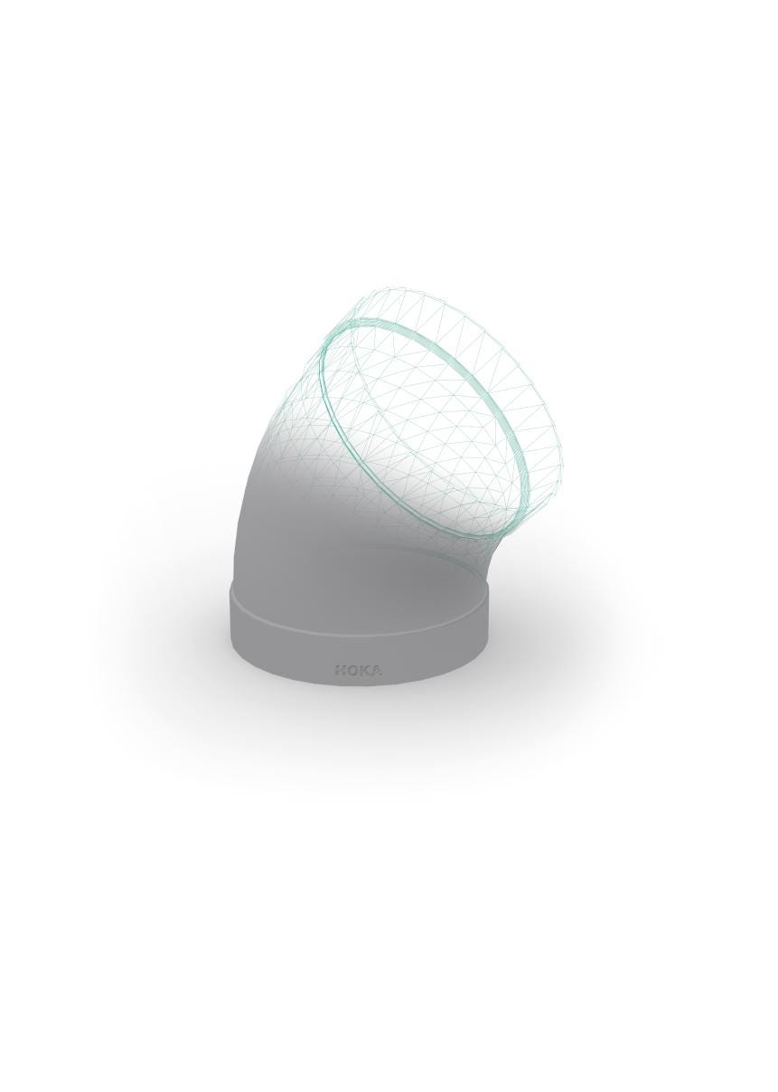 COUDE 45 PP VENTILATION                   200 HOKA  [10015378] 