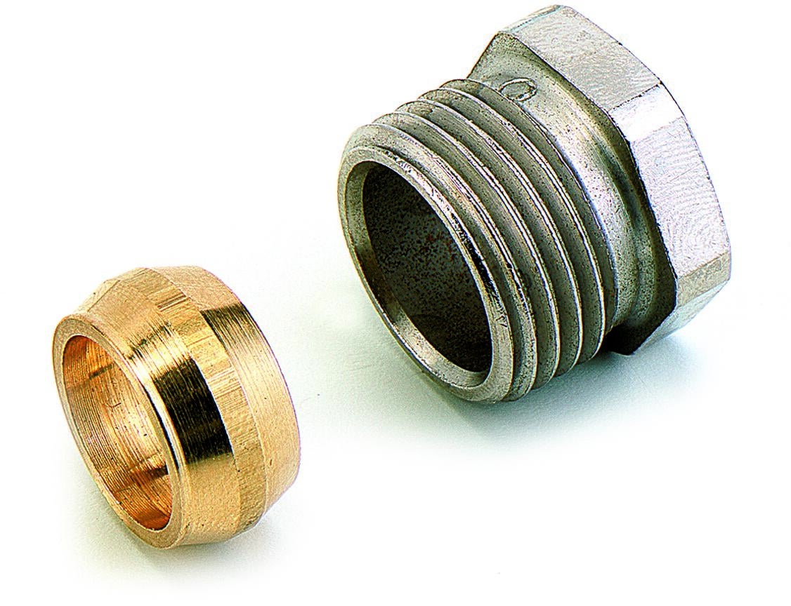 RACCORD ET TE DE REGLAGE - Raccord mécanique à bague métallique 834 - Tube cuivre / acier calibré pour robinets 808, 809, 908, 933UN