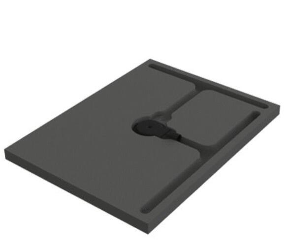 PANODUR SLIM - Receveur prêt à carreler avec siphon Rotaslim et grille carrée