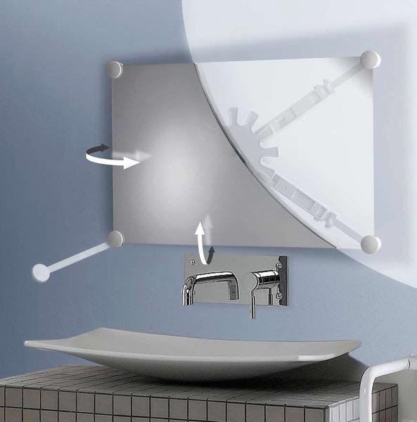SUPPORT MIROIR ORIENTABLE BLANC PELLET 047590 PELLET ASC  [047590]