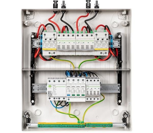 COFFRET PV AC/DC 9kW triphasé – 2 String – 2MPPT – Parafoudre AC – Diff 300mA