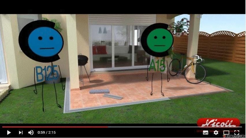 CANIVEAU +GRIL.FONTE          100X200 CAN15BF NICOLL  [CAN15BF] 